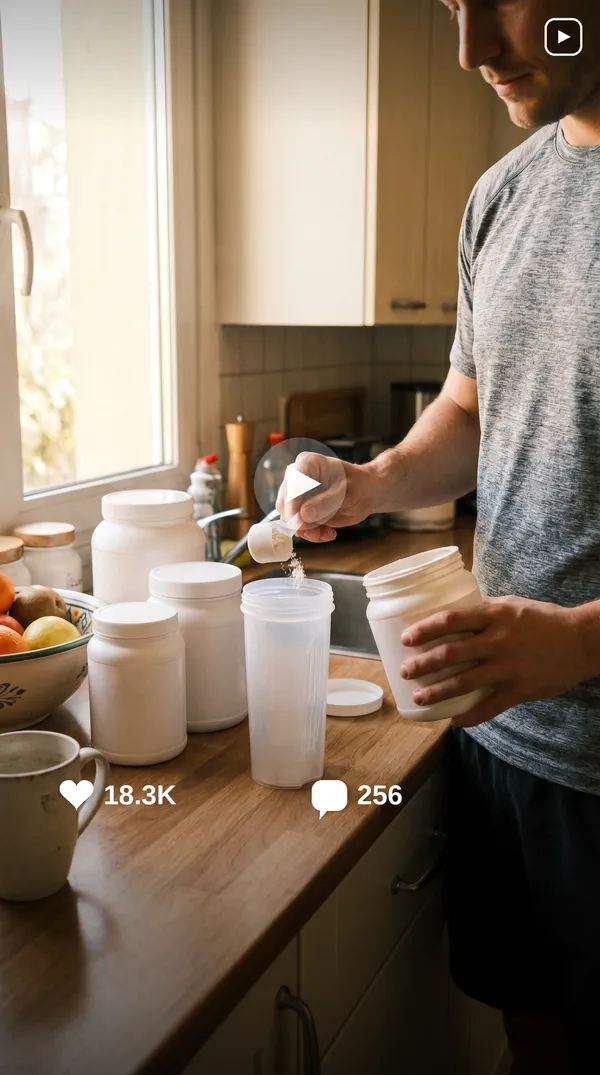 Nutraceutical supplement Instagram ad reel with 18.3K likes