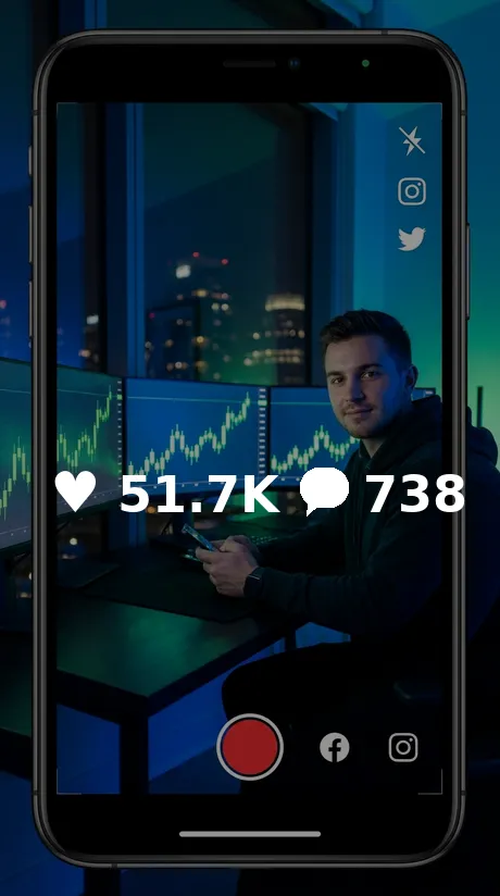 Finance and trading Instagram reel with 51.7K likes