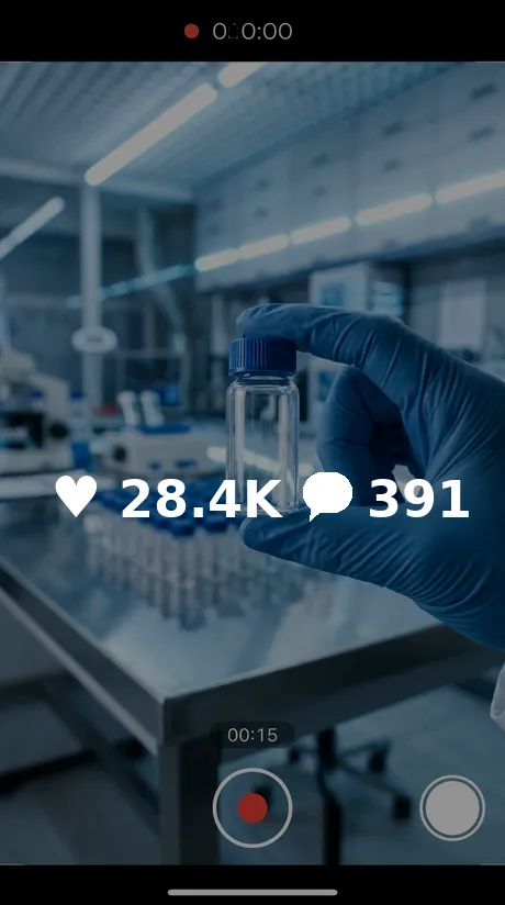 Peptide brand Instagram reel with 28.4K likes